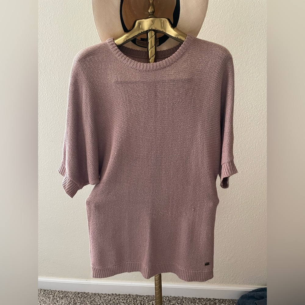 Long knit pullover sweater